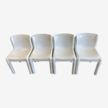 Lot de 4 chaises 4875 par Carlo Bartoli pour Kartell - Italie 1972