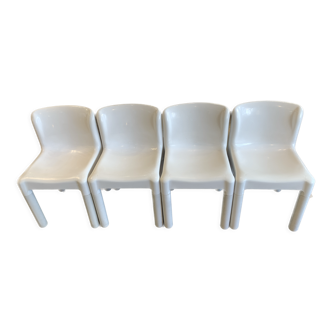 Lot of 4 chairs 4875 by Carlo Bartoli for Kartell - Italy 1972