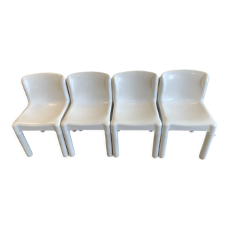 Lot de 4 chaises 4875 par Carlo Bartoli pour Kartell - Italie 1972