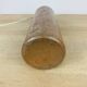 Stoneware bottle lamp and vintage wool lampshade