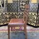 Suite de 6 chaises en chêne et cuir 1950
