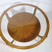 Mid-Century Coffee Table Walnut and Glass by Wilhelm Renz, 1960s