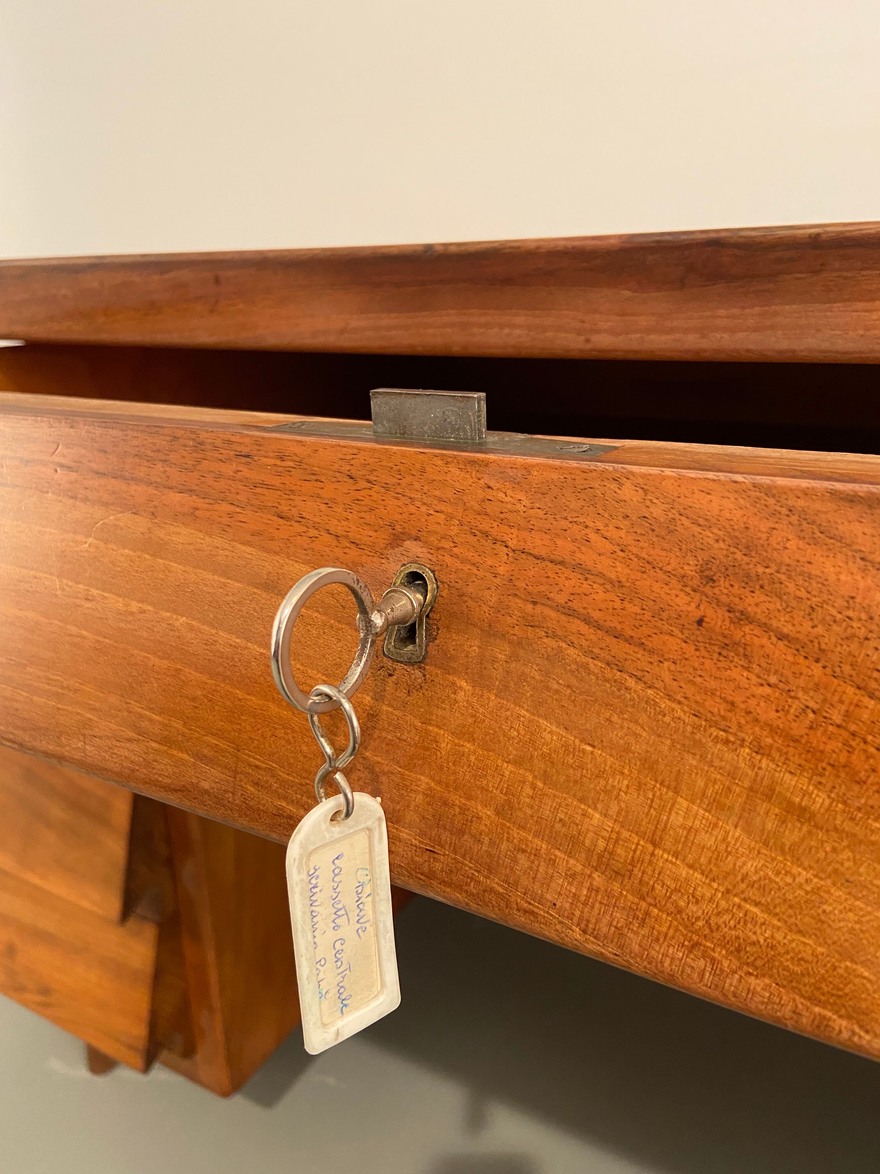 Writing Desk by Silvio Cavatorta in solid Walnut, Italy, 1950's