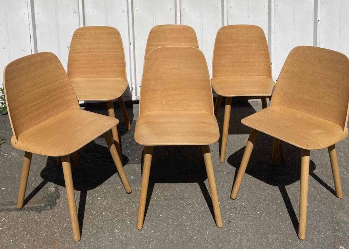 Suite de 6 chaises Nerd Chair, Muuto