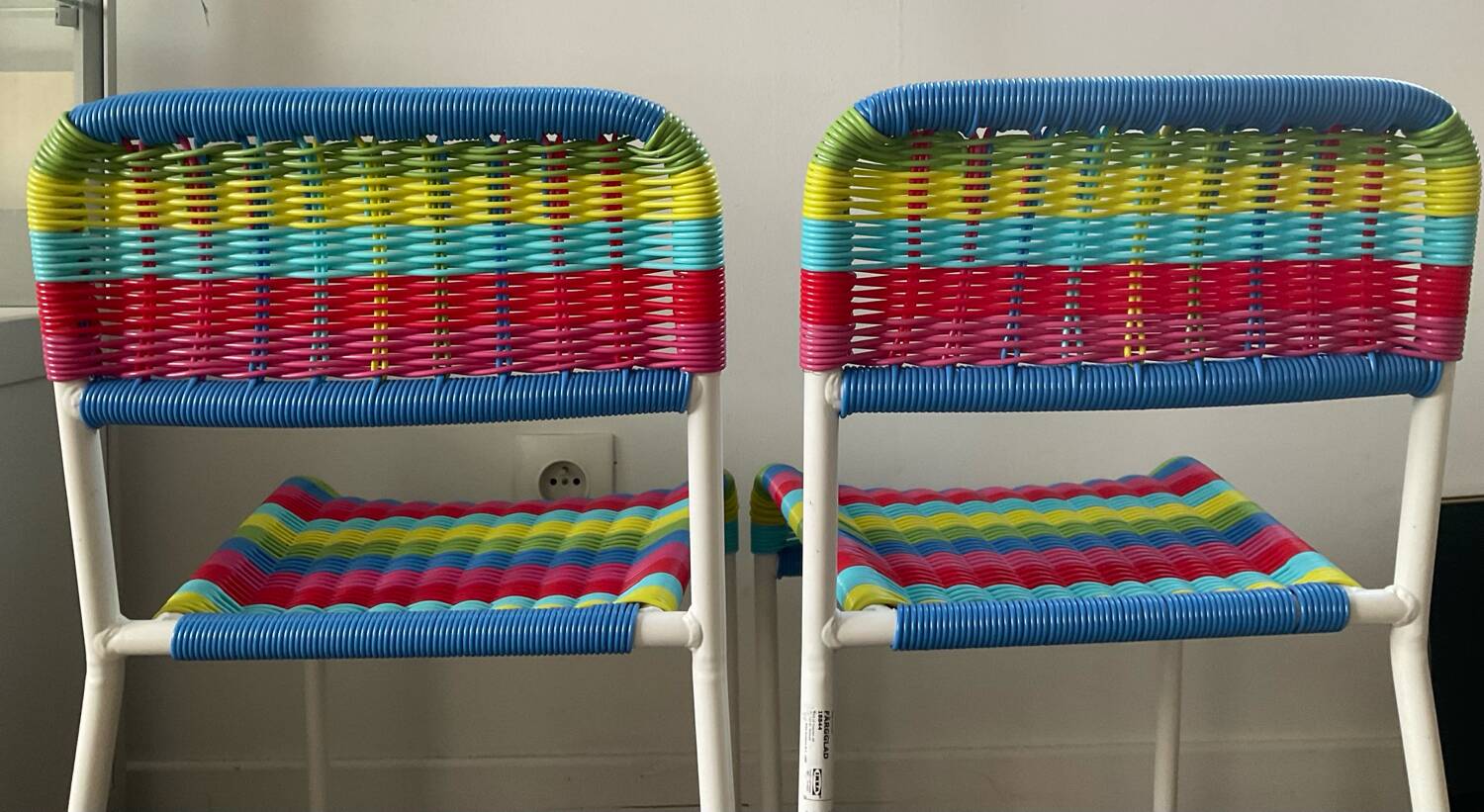 Fargglad chair pair by Maria Vinka for IKEA from the 90s.