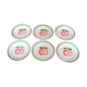 6 vintage apple plates