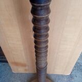 Lampadaire bois brutaliste vintage 1970