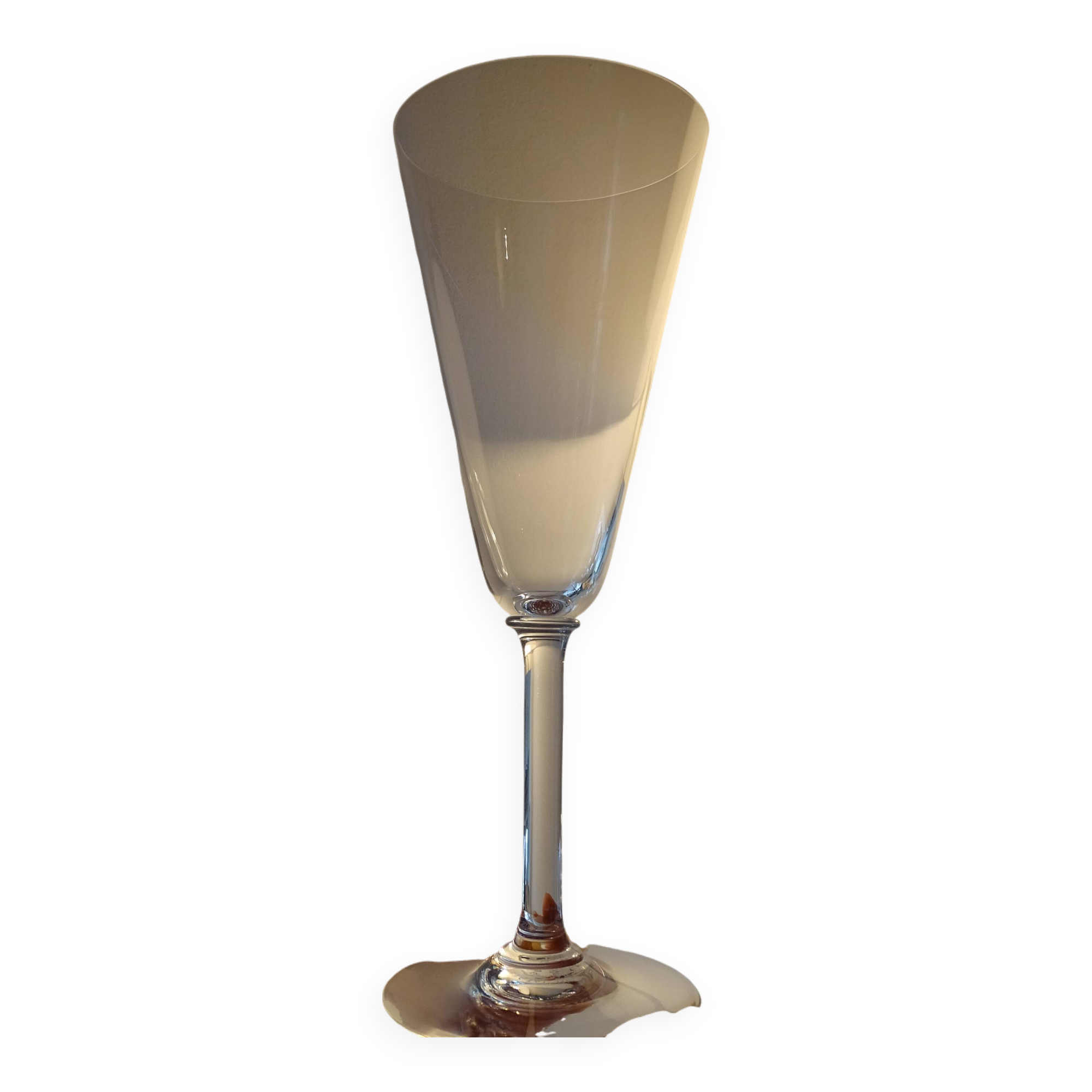 3 signed Baccarat crystal champagne flutes MUM model - 18.7 cm