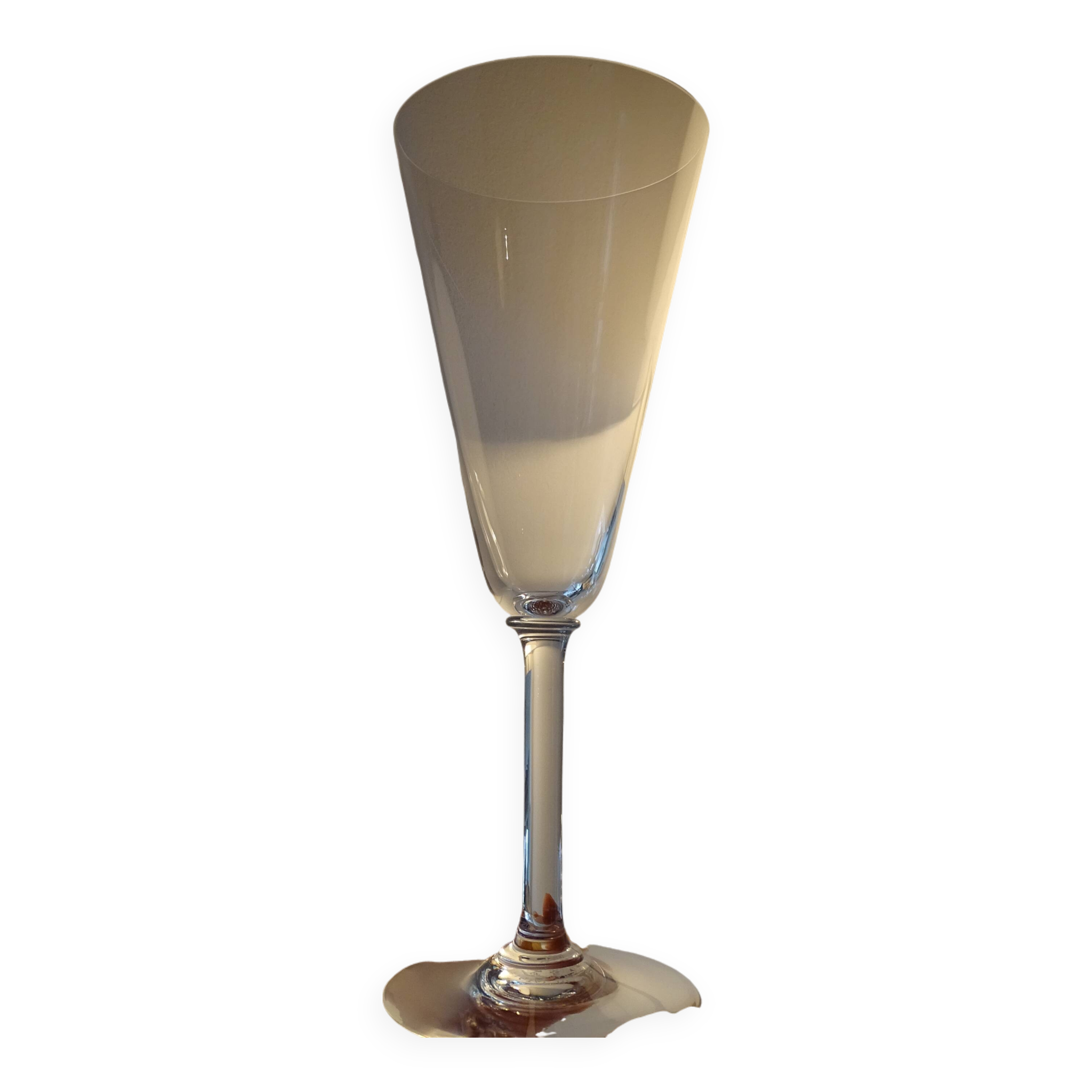 3 signed Baccarat crystal champagne flutes MUM model - 18.7 cm