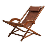 Vintage wooden deckchair