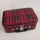 Small vintage tartan pattern suitcase
