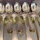 Suite of 10 teaspoons in silver metal model violin net Louis XV