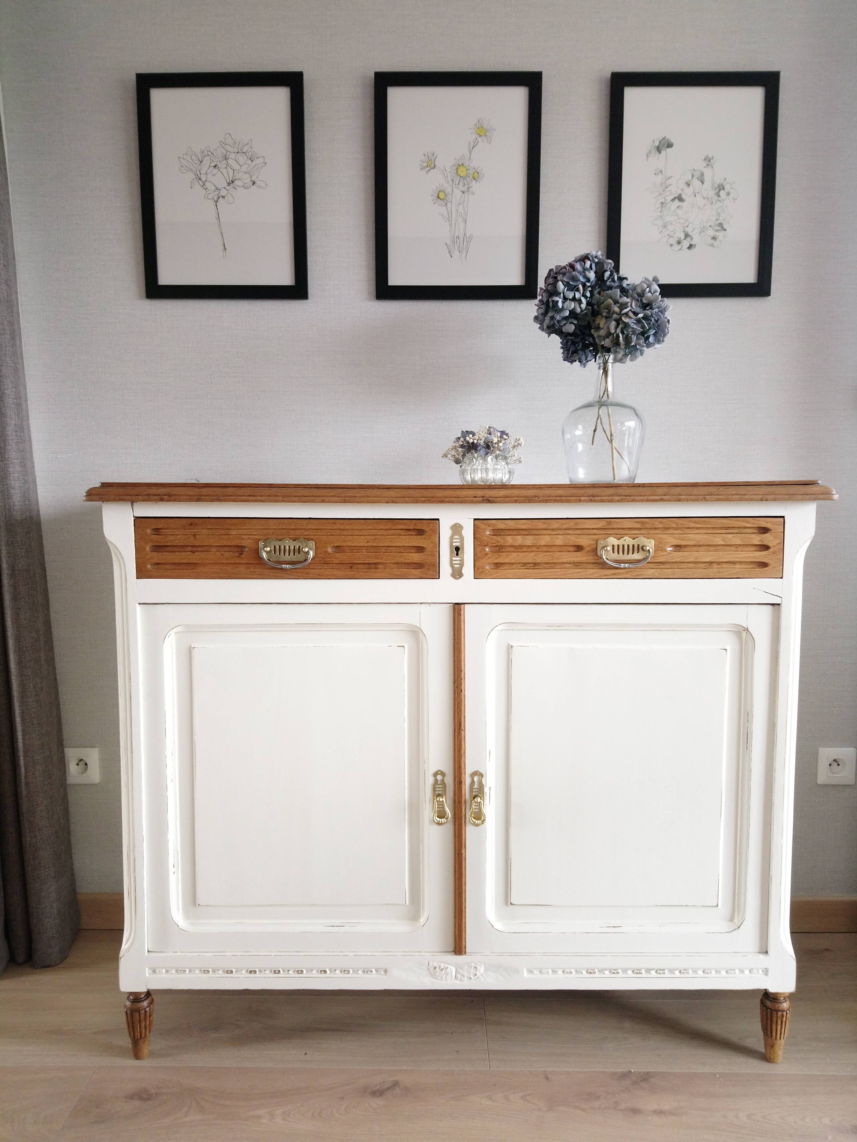 Buffet en chêne relooké