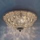 Large crystal Banci Italy ceiling lamp, 1960s