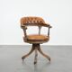 Chaise de bureau chesterfield en cuir de vache classique et intemporelle de style anglais