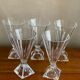 Art Deco crystal champagne coupes from Arques