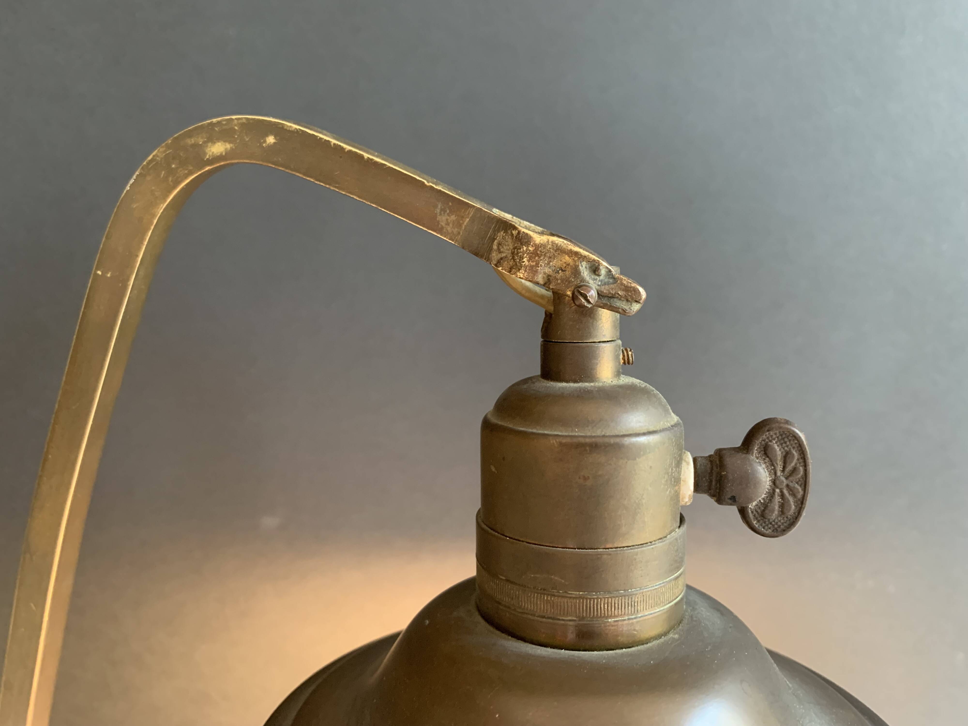1900 bronze, brass and copper desk lamp