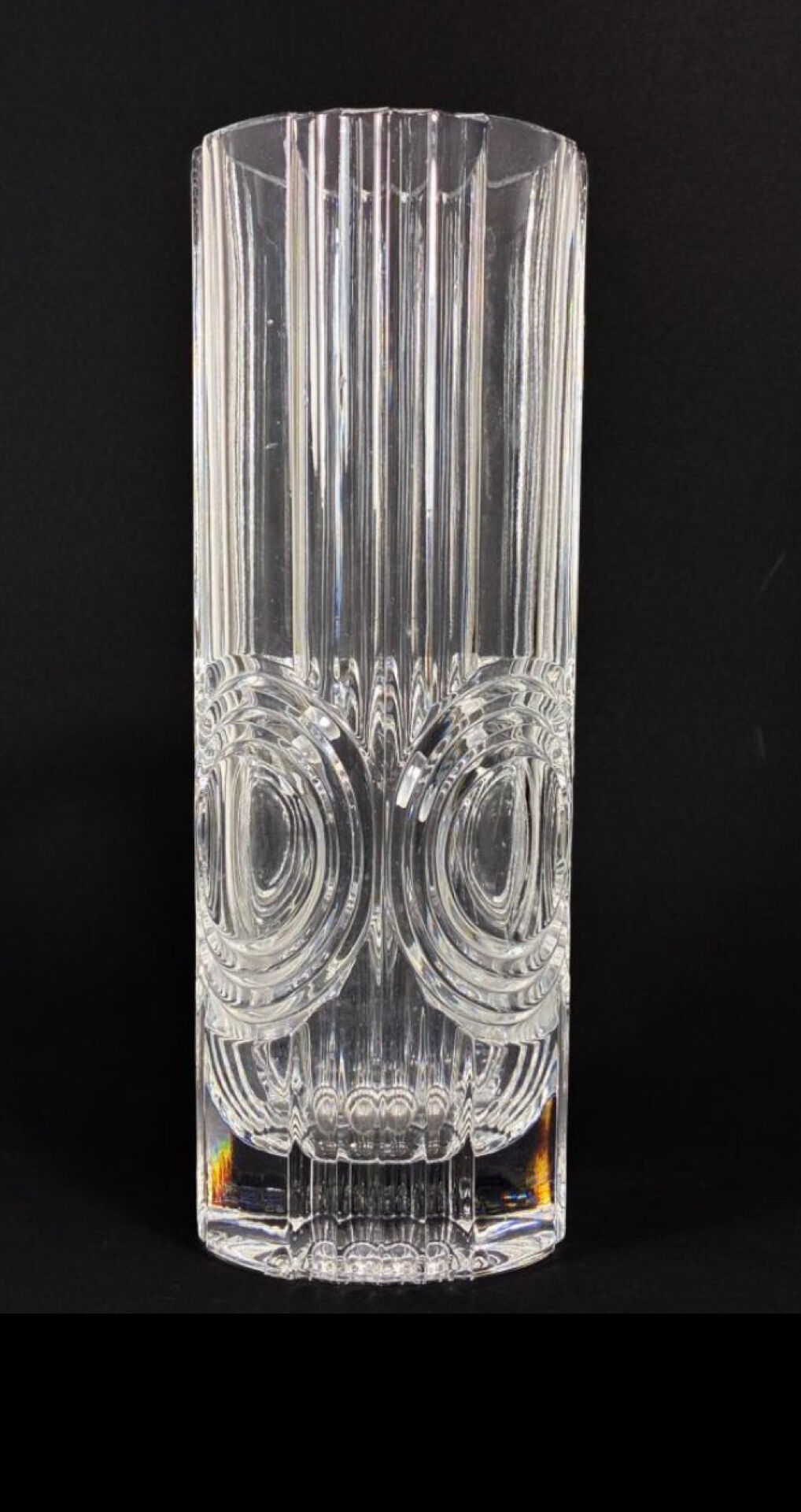 Crystal glass lentil vase