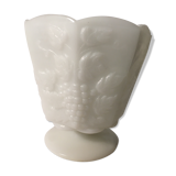 White opal glass vase