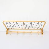 Gold-plated aluminum wall coat rack circa 1950/60 (63.5 cm)
