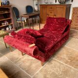 Red velvet daybed
