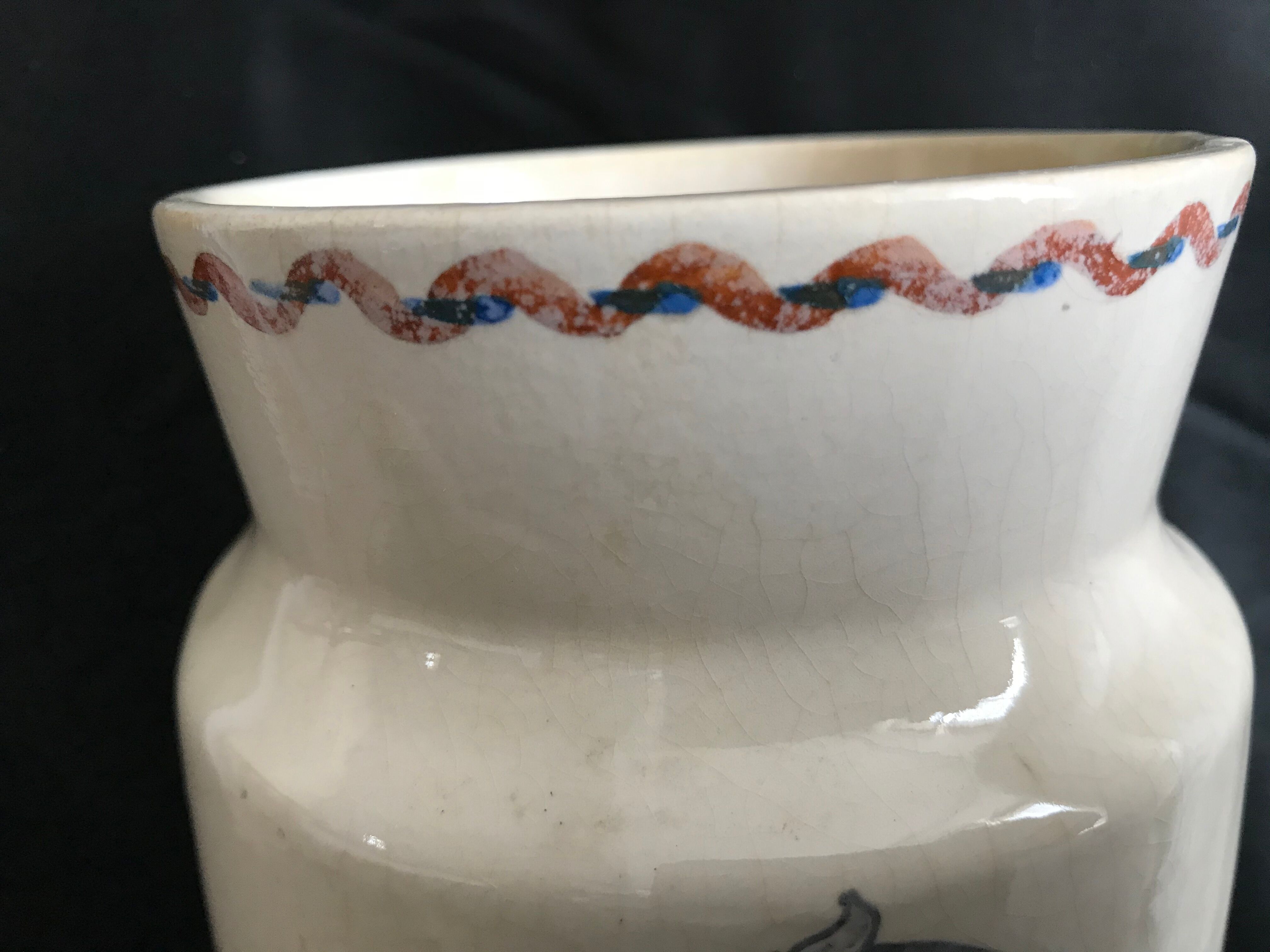 Vase signed by the artist E D - Cazalas