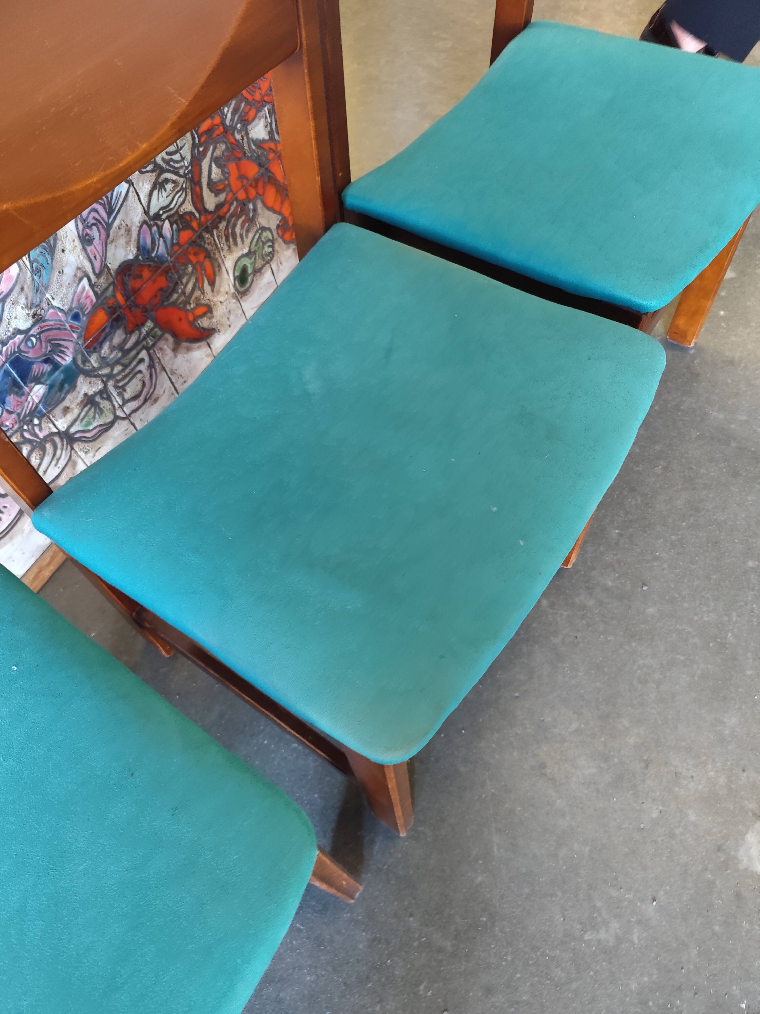Four vintage Italian chairs from the 1980s
