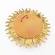 Vintage 1970's gilt sunburst mirror - vintage gilt sunburst convex mirror