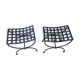 Pair of metal curule splashes