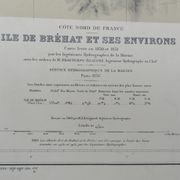 Ancient marine map of the island of Brehat and its surroundings