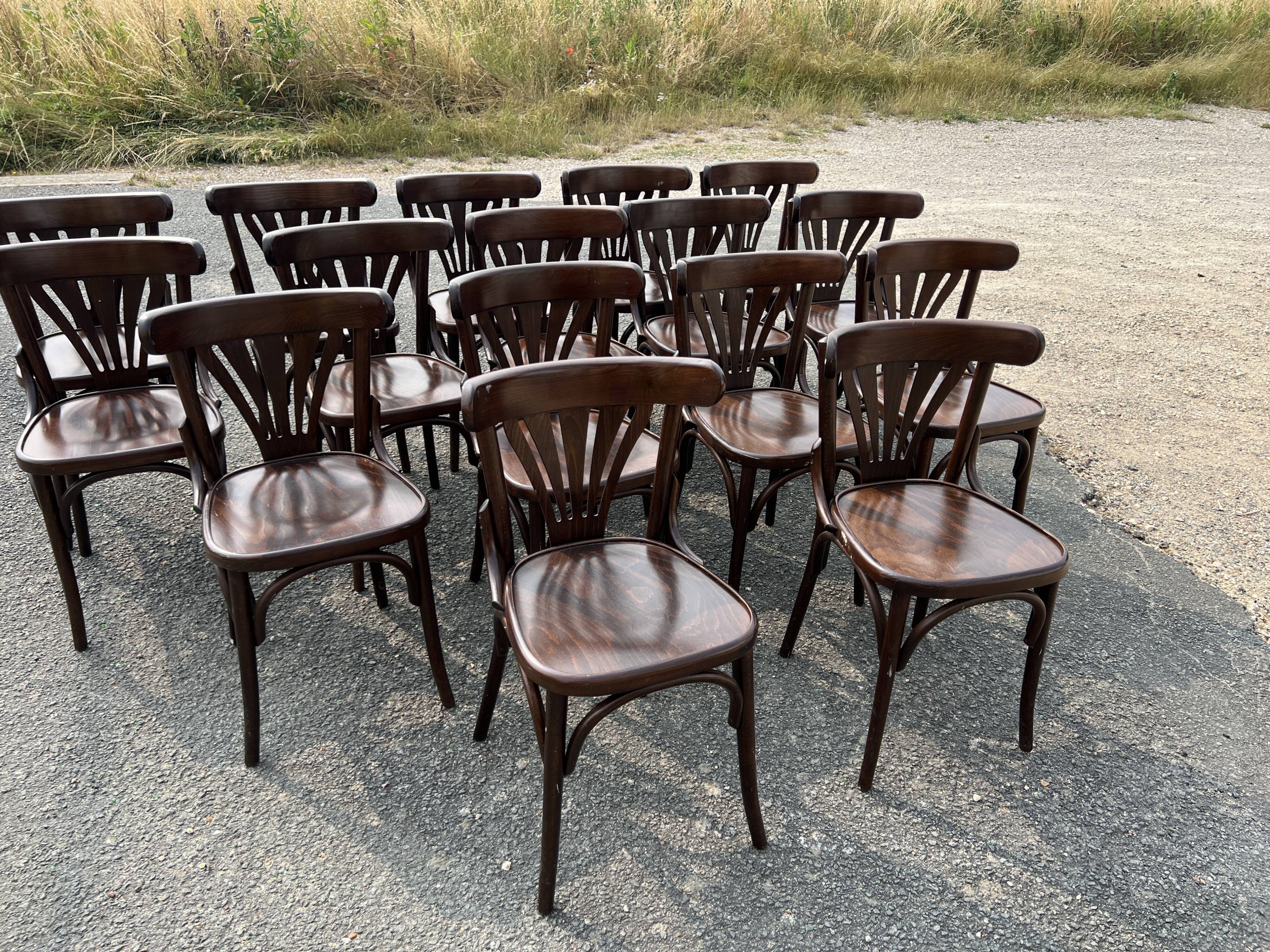 Set of 16 bistro chairs