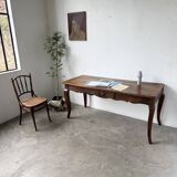Table de ferme bureau noyer XIXème
