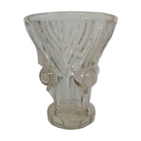 Vase en verre evasé à boules