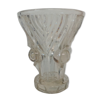 Glass vase with balls