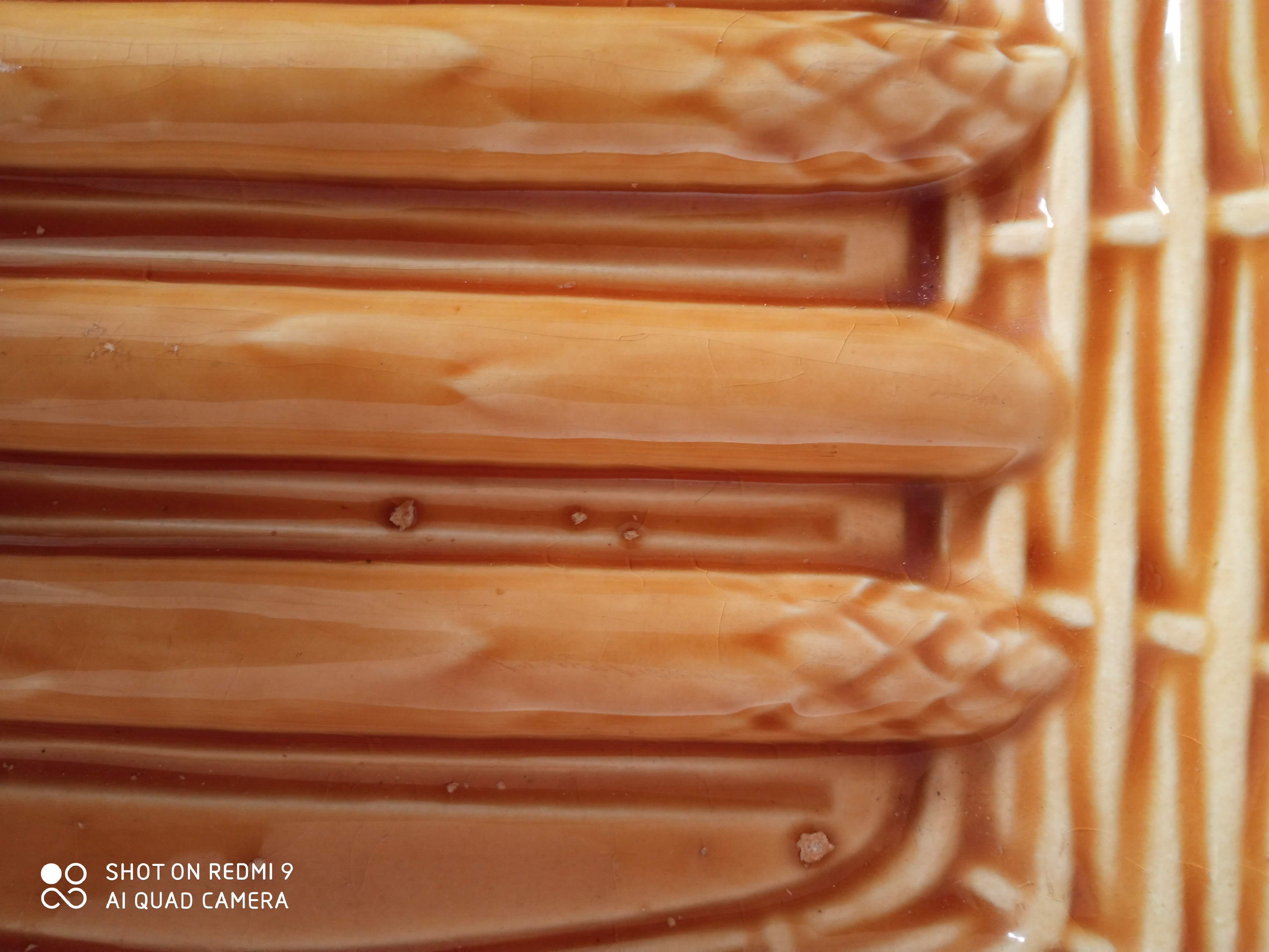 Asparagus dish in ancient Sarreguemines ceramic