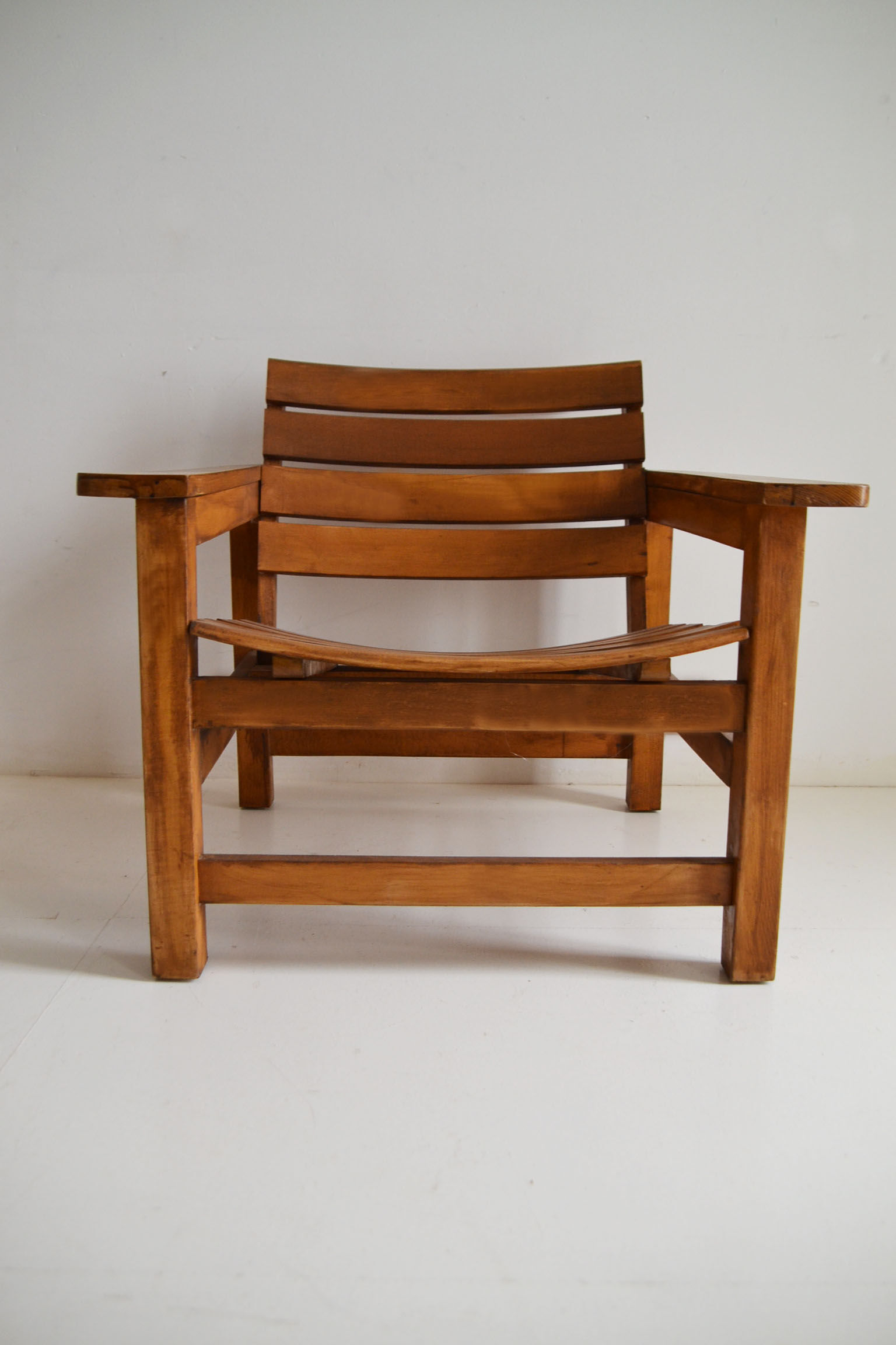 Massive wooden chair 1970