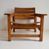 Massive wooden chair 1970