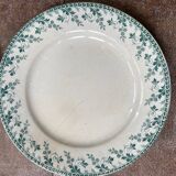 4 opaque porcelain dessert plates from Gien, Montigny model