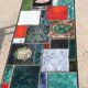 Ceramic coffee table signed princess 1950 africanist inspiration