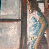 20th Century Vintage Impressionist Oil Painting Portrait of a Woman