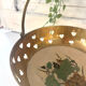Brass cloisonne basket with handle – mid century circa 1950s art deco