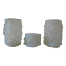 3 opalescent glass jars 60's geoffrey baxter