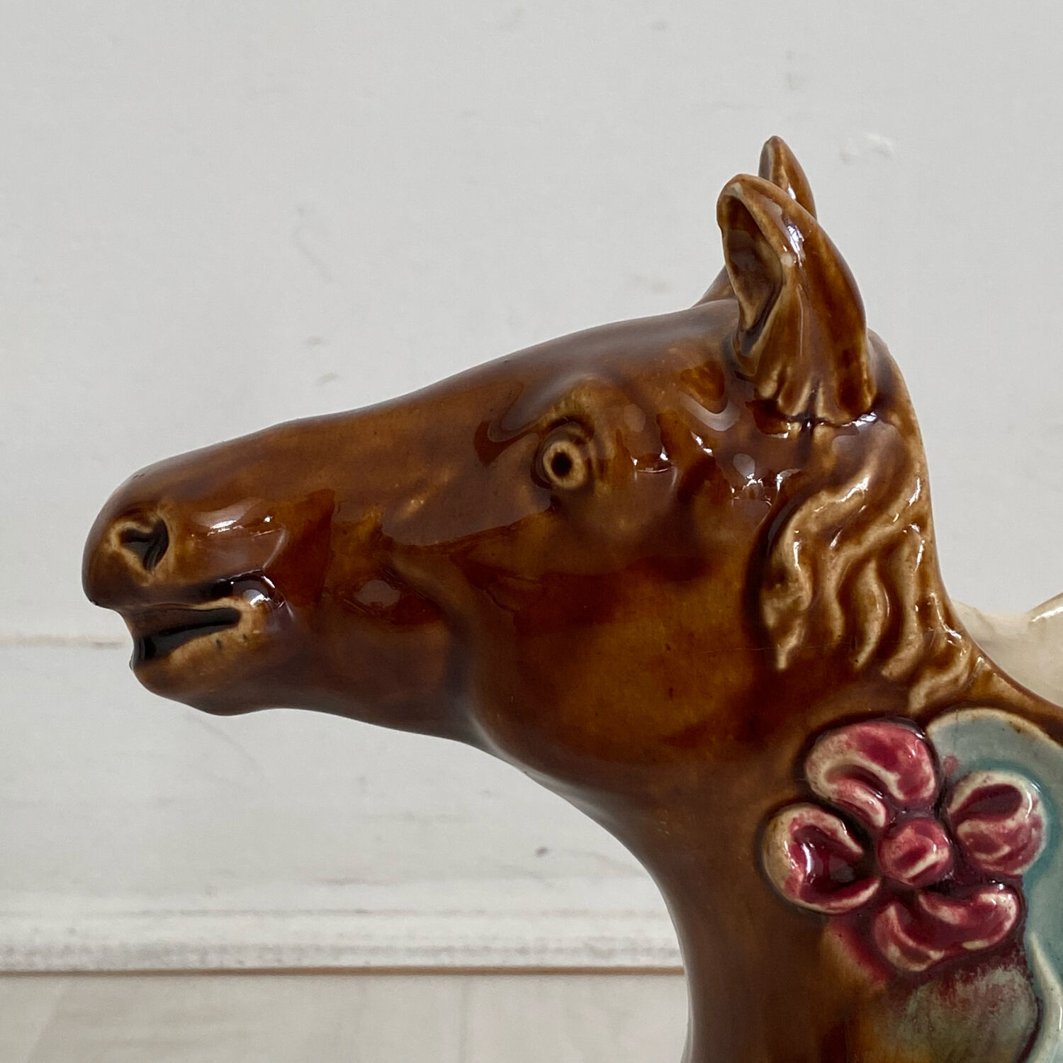 Vintage slurry pitcher horse model