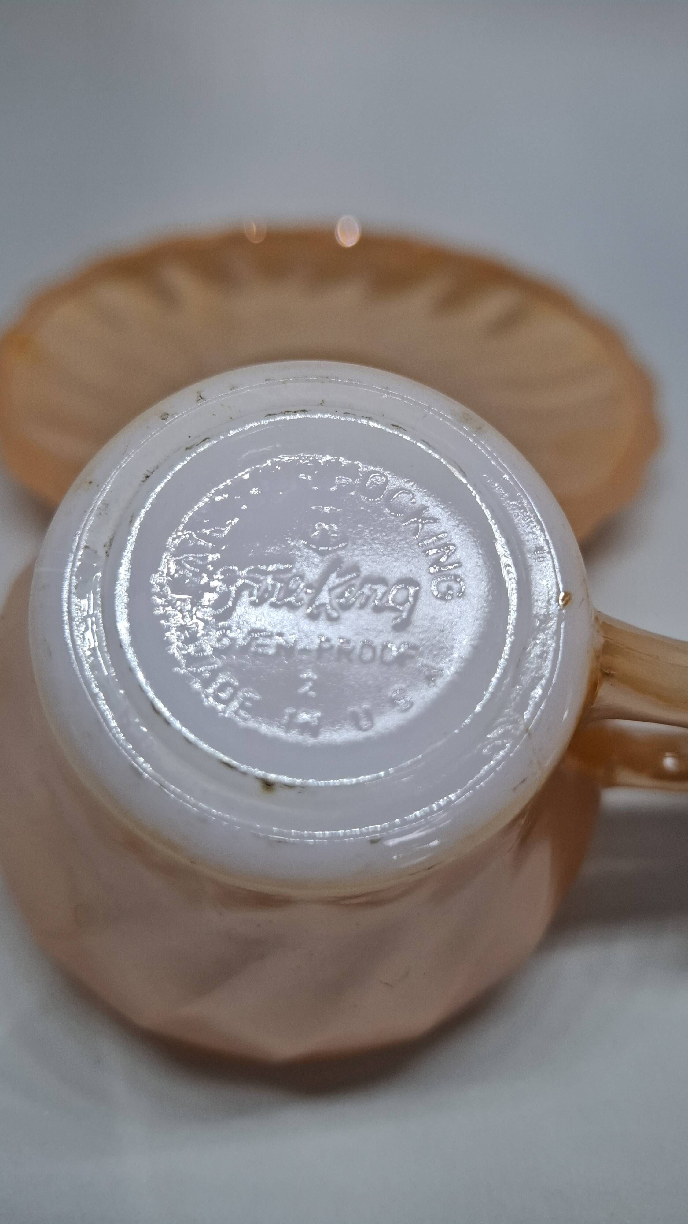 Vintage Fire-King "Swirl" Cup & Saucer Sets – Peach Lustre & Golden Shell