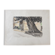 André Duculty (1912-1990) Watercolor on paper "Place de l'ormeau à Ramatuelle" Signed below
