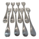 8 silver-plated cake forks by Christofle Malmaison Empire