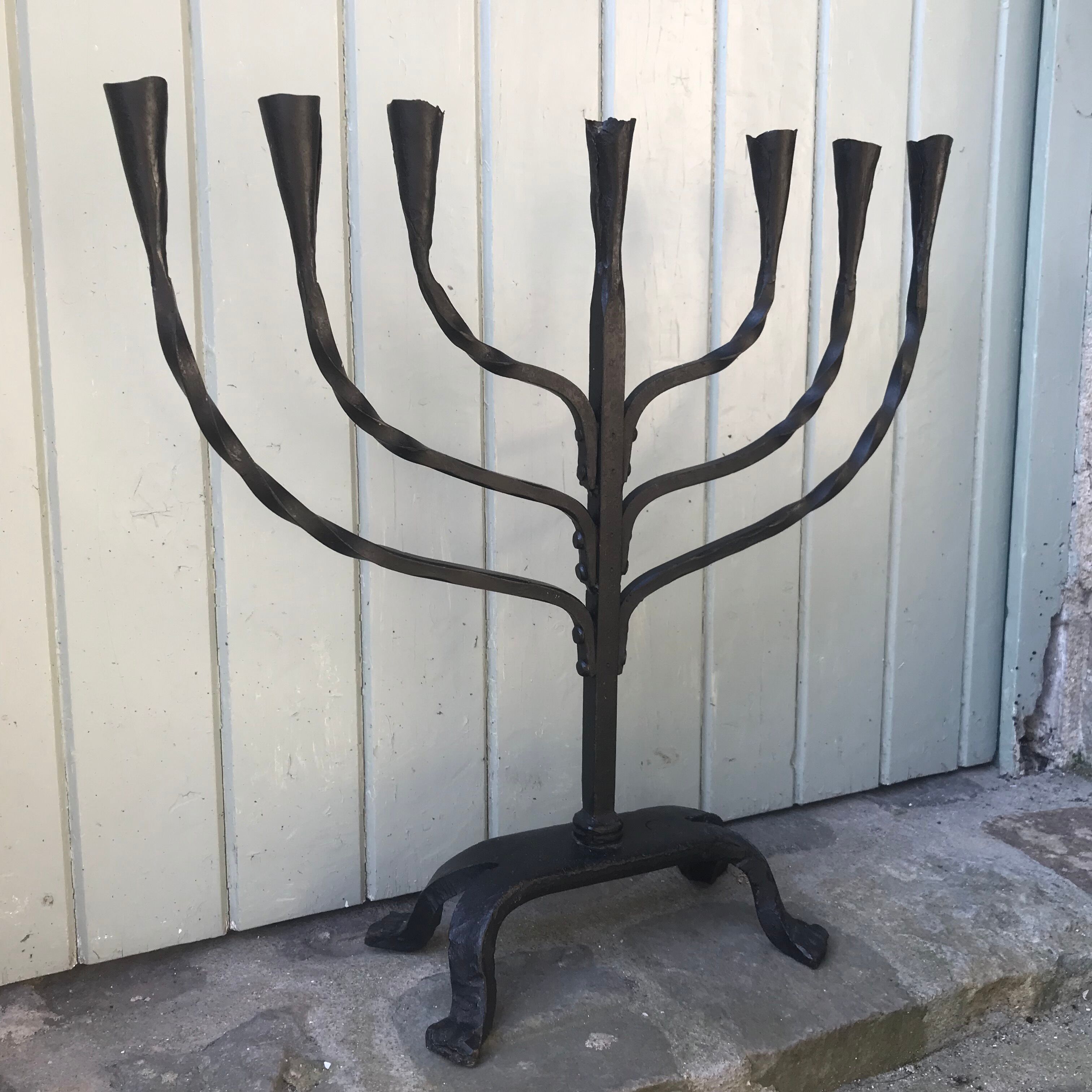 Wrought iron candelabra