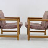 1970s Pair of Beech Armchairs and Coffee Table  by TON, Czechoslovakia