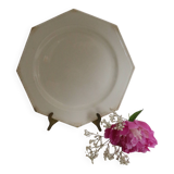 Creil and Montereau plates, 19th century, Perle model, ivory / lot 1