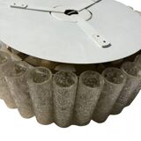 Metal and glass ceiling light